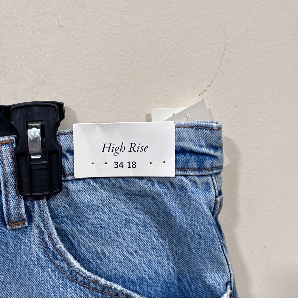 NWT Abercrombie & Fitch blue Denim Skirt midi size 34 US 18 plus size - Picture 3 of 11